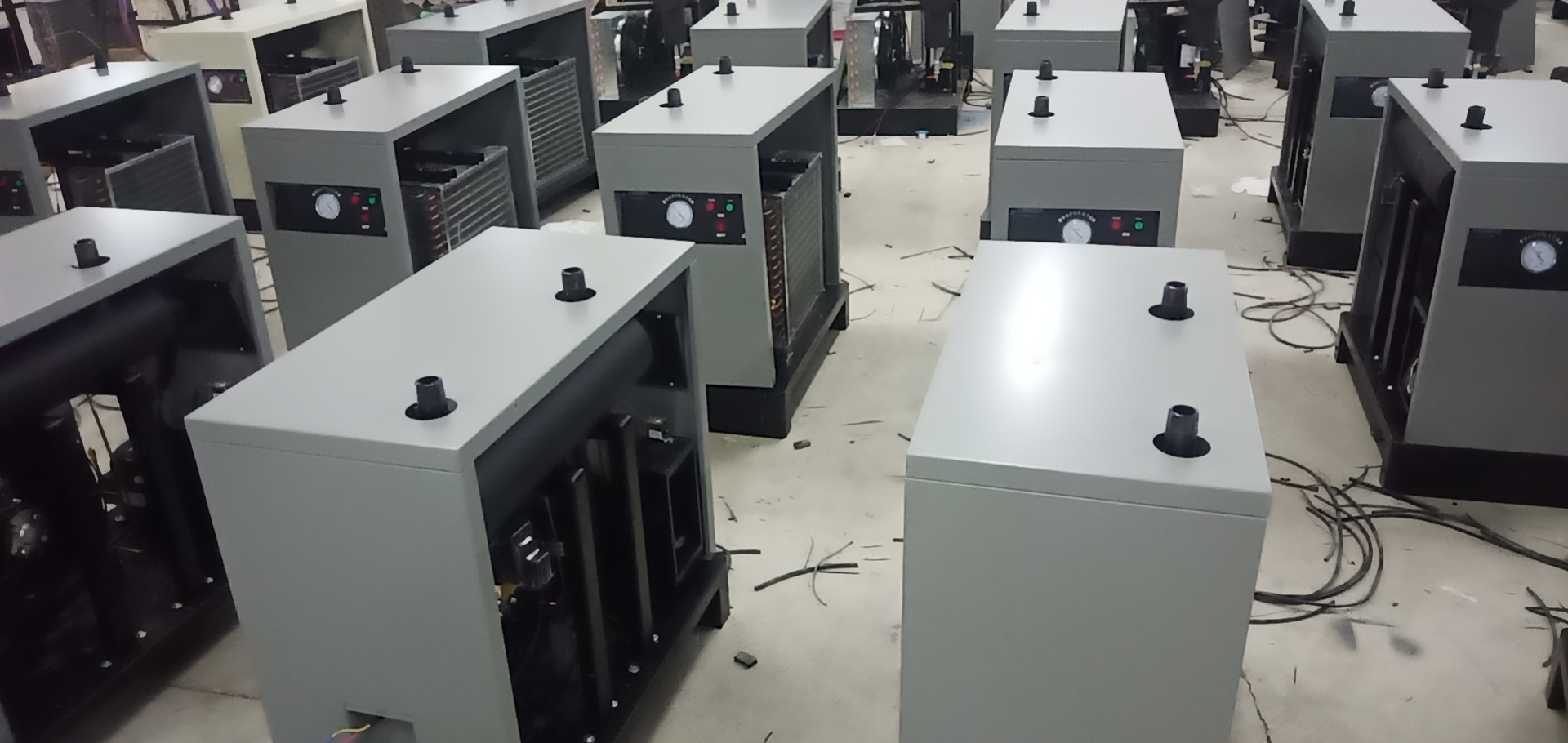 Máy nén trục vít kiểu mở tích hợp 90kw Máy ​​sấy tích hợp